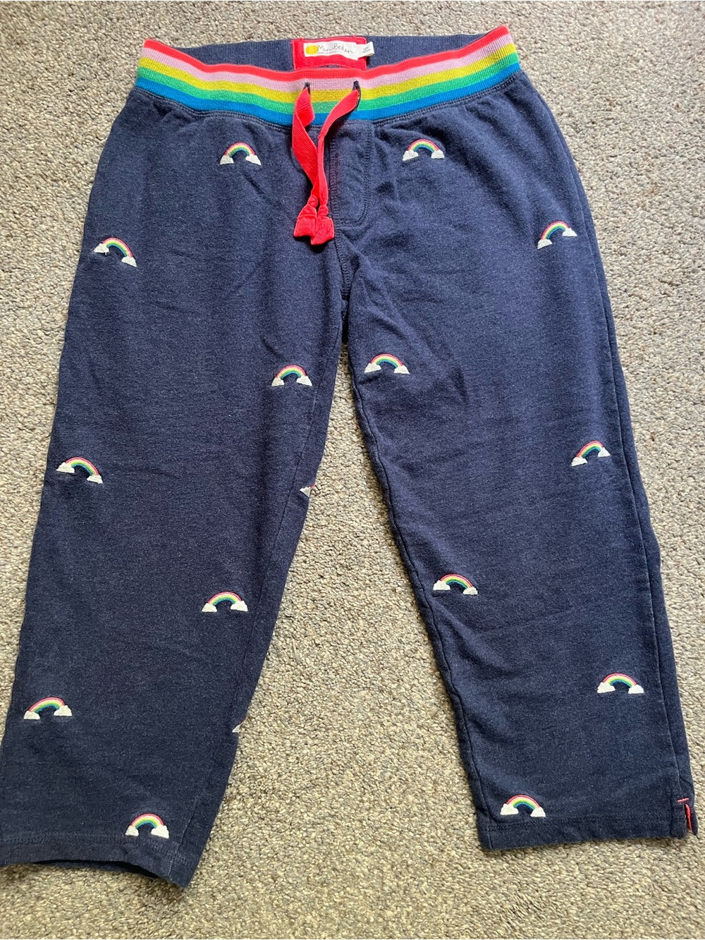 Mini Boden Embroidered Rainbow Capris (12yrs)